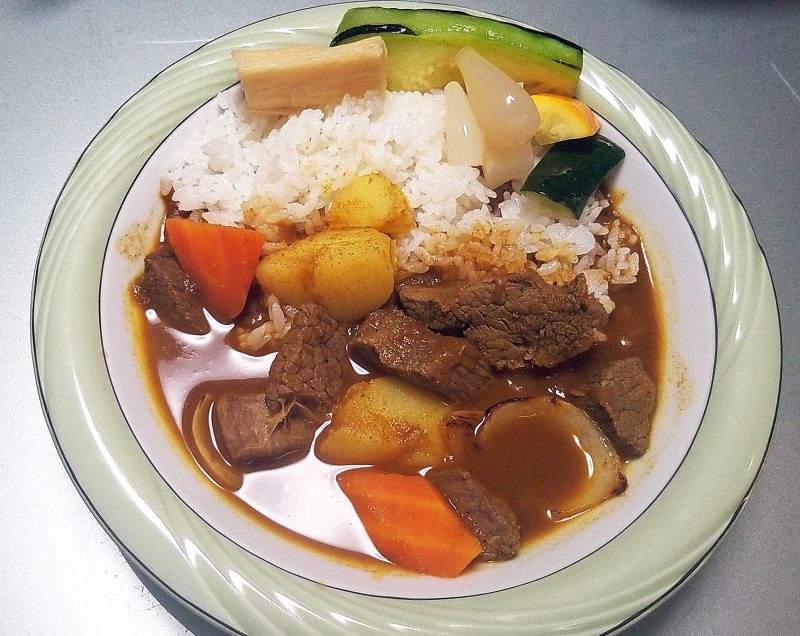 インドカレー、ビーフと野菜