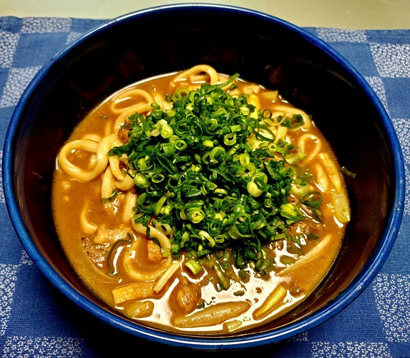 カレーうどん、小葱たくさん